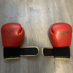 Red Hard Worx athletics Gloves 