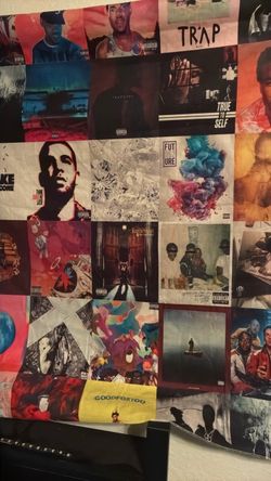 Hip-Hop Album Cover Collage Poster