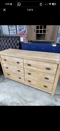 Solid Wood 59.5'' W 6 - Drawer Dresser