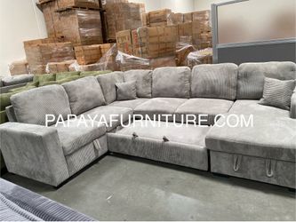 120” Large Sectional Sofa with pull-out bed, Sectional, Gray Couch, Grey Sectional, Sofabed, Sofa bed, Sleeper Sofa, Sofa, Couch, Sectionals, Sofa wit