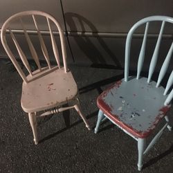 Nice set of solid wood kids chairs only $20 firm