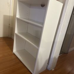 Small white bookcase