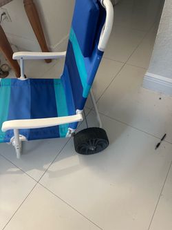 Brand new beach chair on wheeled