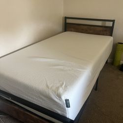 Twin mattress and frame