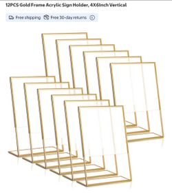 24 4x6 acrylic sign holder