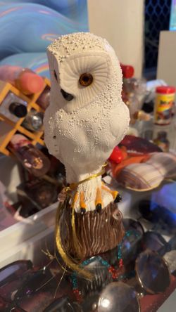 Vintage Snow owl lamp