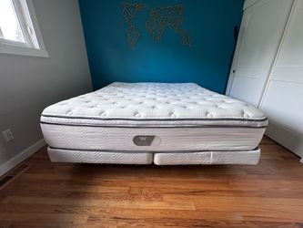 W Hotels King Size Pillow Top Mattress + Bed Frame – Excellent Condition $660