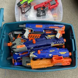 Nerf Guns And Assorted Nerf Items 