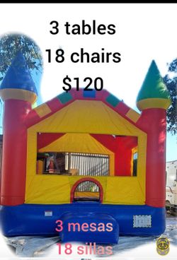 Brincolin, 3 Mesas Y 18 Sillas