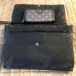 All pure leather clutch bags, soft leather