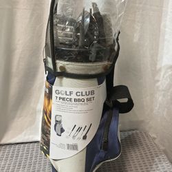 New GOLF CLUB 7 Piece BBQ Set