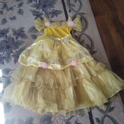 Disney Store Belle Princess Dress For Halloween 