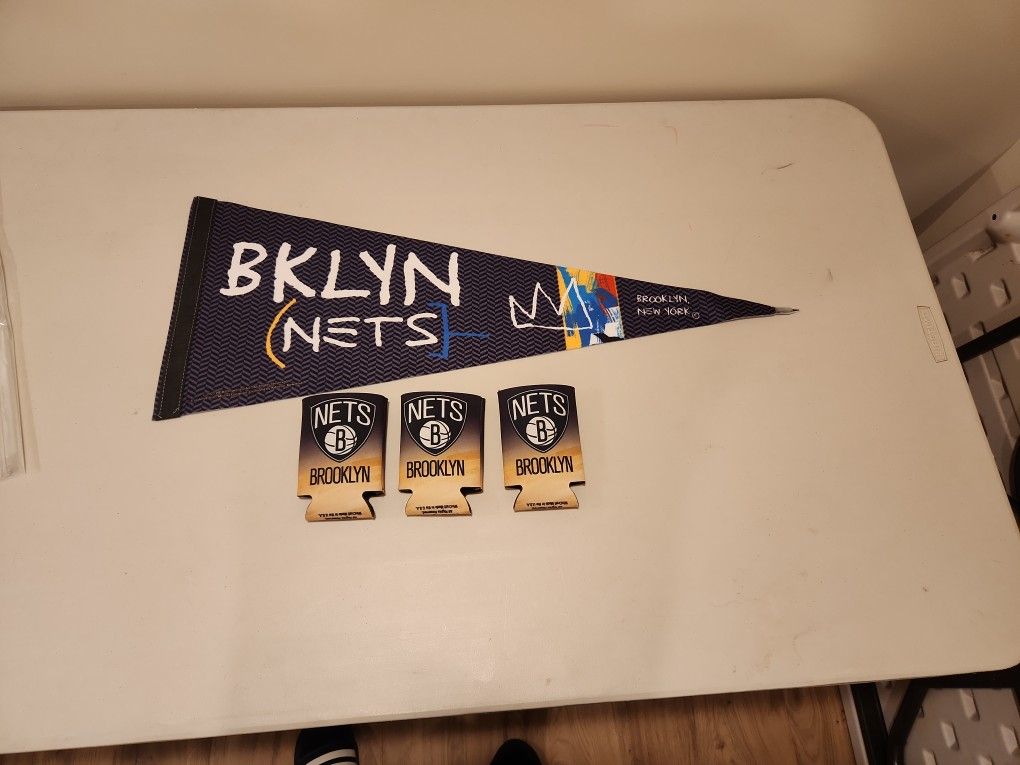 Brooklyn Nets City Edition Pennant PLUS 3 - Can Coolers