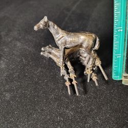 3 Small Vintage Horse Decorations 