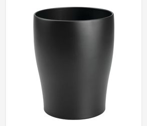 mDesign Steel 1.67 Gallon Trash Can Small Round Wastebasket Metal Garbage Container Recycle Bin for Waste, Recycling in Bathroom, Kitchen, Bedroom