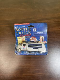 GOLDEN WHEEL DIE-CAST 1/84 SCALE BOTTLE 1937 TRUCK PEPSI-COLA SODA Damage Card
