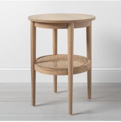 Round Wood & Cane Accent Table Natural Hearth & Handâ„¢ with Magnolia
