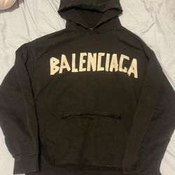 Balenciaga Tape Ripped Style Hoodie 