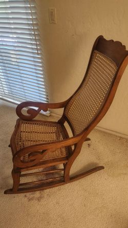Antique cane rocking chair