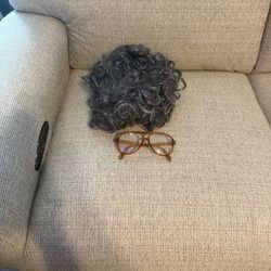 Grama Wig When Fake Glasses 