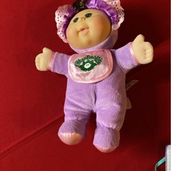 Cabbage Patch Kids Baby, Purple With Bib 11”