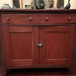 Antique Red Hutch/Sideboard/Buffet