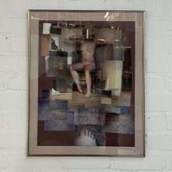 Vintage Framed Cubist Style Nude