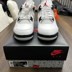 Nike Air Jordan 4 White Cement Size 10.5 Men’s Brand New