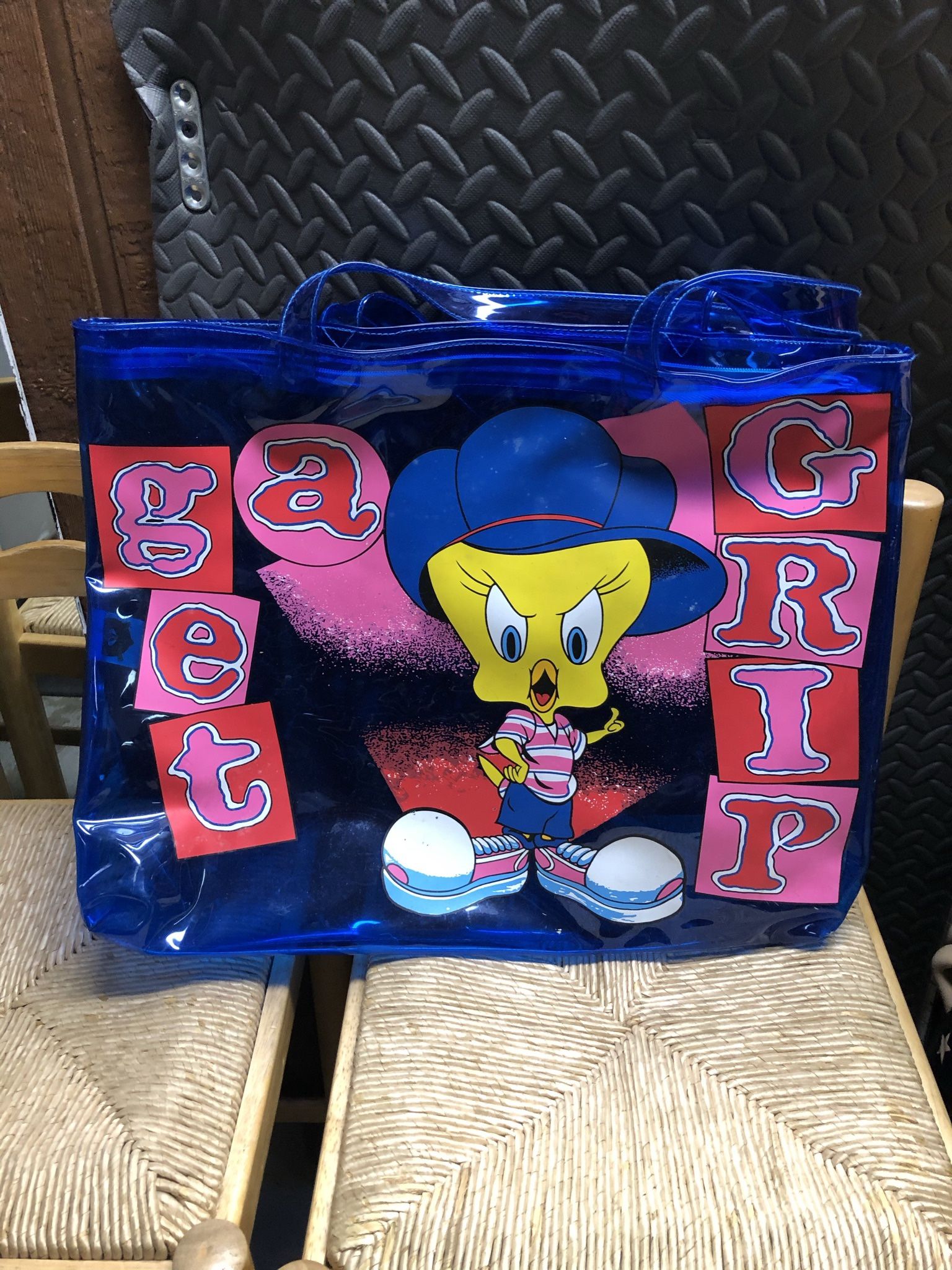 Tweety Looney Tunes Vinyl Tote Bag Excellent Condition