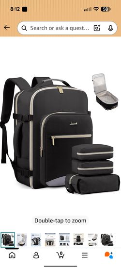 LOVEVOOK Travel Backpack for Women & Men 40L by,Airline Approved Carry On Backpack Travel Essentials,TSA Carry on Luggage,Waterproof Personal Item Tra