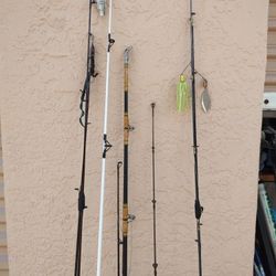 6Fishing Reels And 7 Rods 