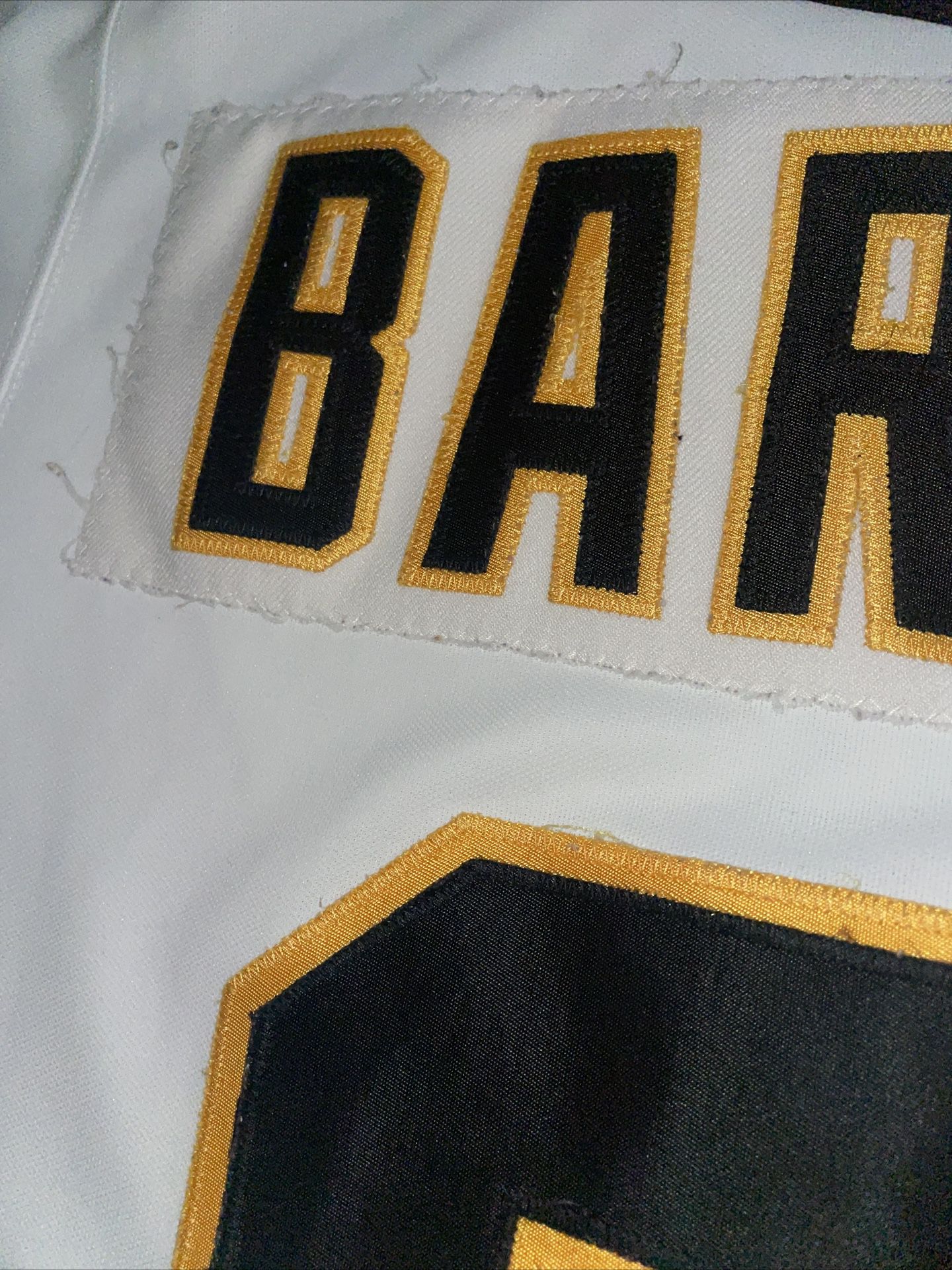 Adult 48 CCM Tom Barrasso Pittsburgh Penguins NHL Jersey Black Pro Mic  White for Sale in Rochester, MI - OfferUp