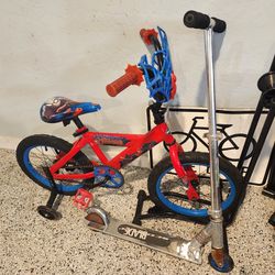 🔥🚲🔥Marvel® Spider-Man Homecoming® 16″ Red Boys’ Bike, by Huffy(FREE KID SCOOTER 🔥🚲🔥