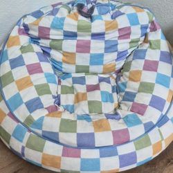 Bean Bag Chair - Pastel Checkered 