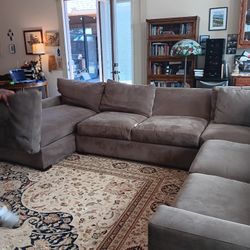 Crate And Barrel Taupe 4 Piece Sectional Q