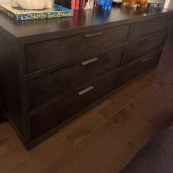 Dark Brown Wood Dresser