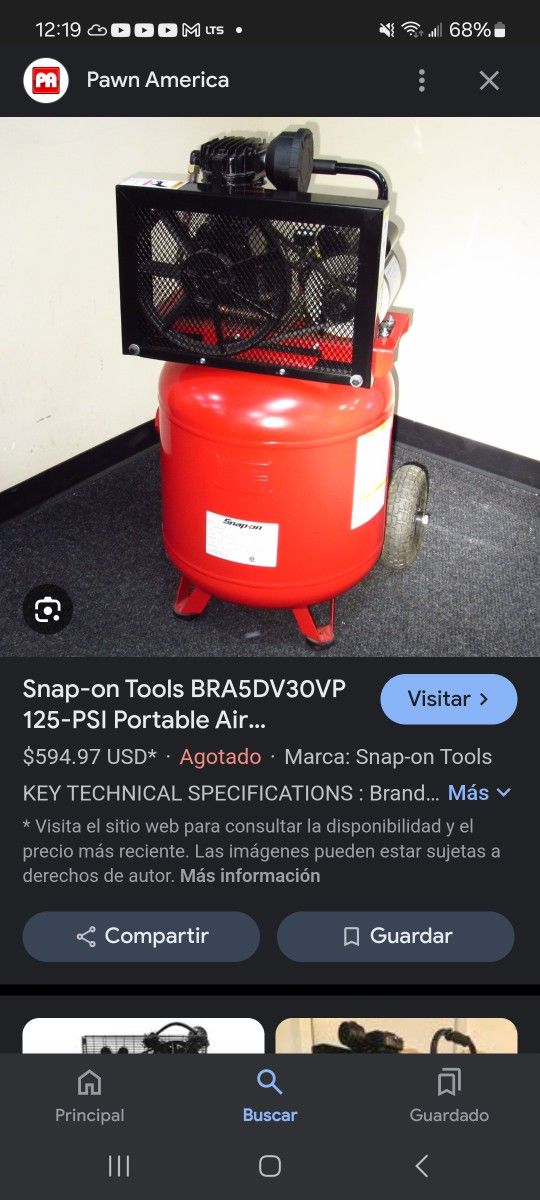 Snap On Air Compresor