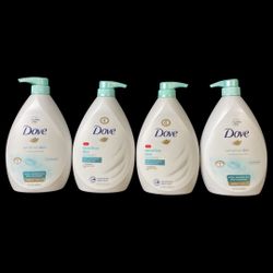 Lot 4 Dove Sensitive Body Wash 34oz
