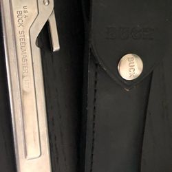 Buck knife sharpener with sheath