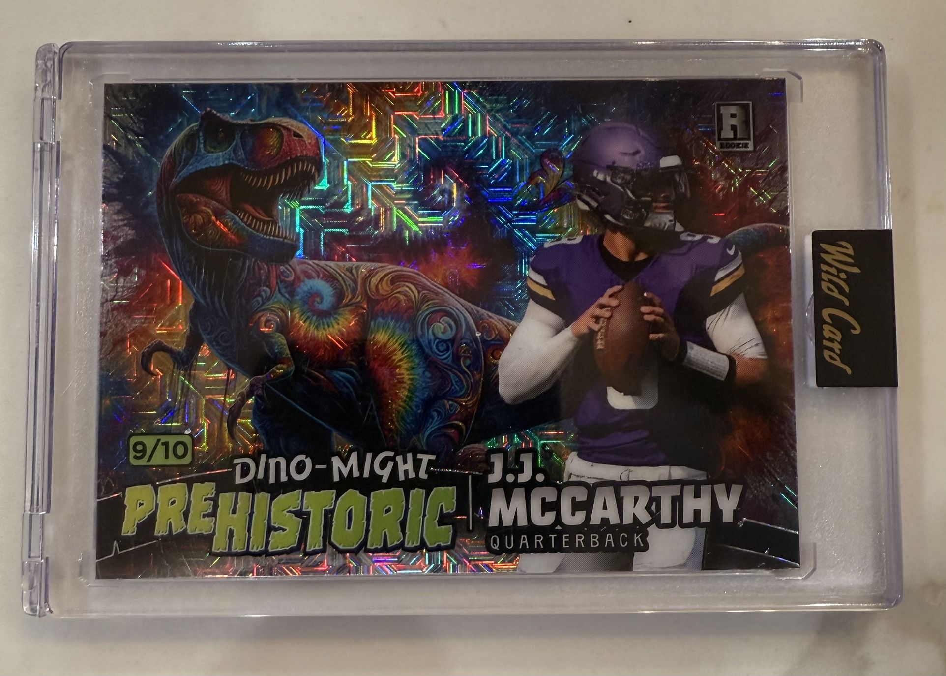 2024 Wild Card Dino Might Pre Historic JJ McCarthy 9/10 Rookie RC