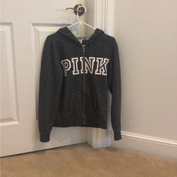 Pink Hoodie With Zipper Medium 