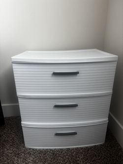 3 Drawer Wide Tower White Brightroom