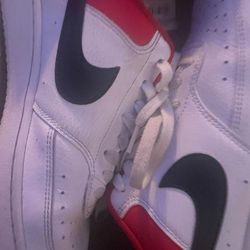 Nike 1s Low Red And White