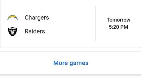 Raiders vs Chargers