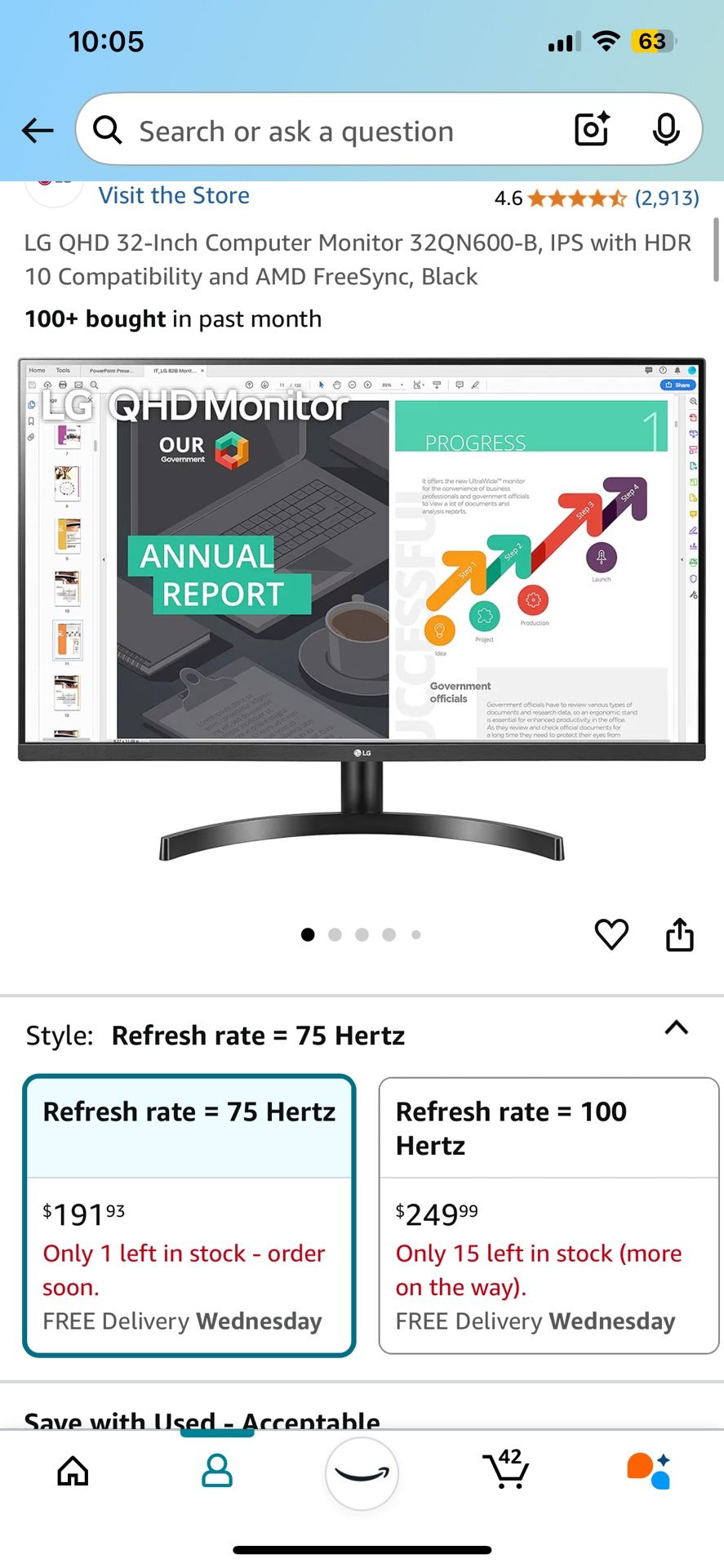 LG Gaming Monitor 32 Inches