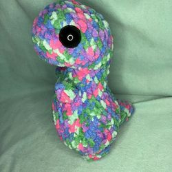 Crochet Multicolored Dino Plushie