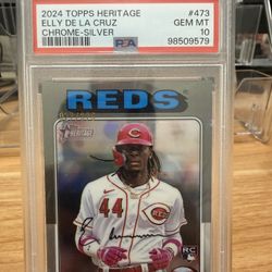 2024 Topps Heritage Elly De La Cruze Chrome - Silver PSA 10