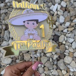 Charro Bautizo/ Birthday Cake Topper 
