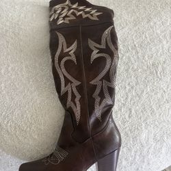 Over The Knee Western Boots 