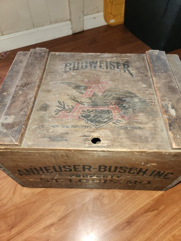 Antique Original Budweiser Wood Crate 